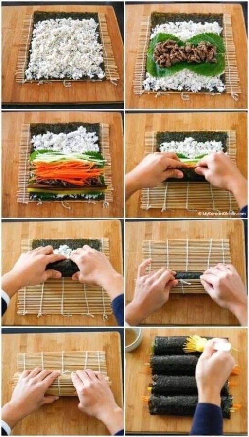 Préparation sushi plan de travail