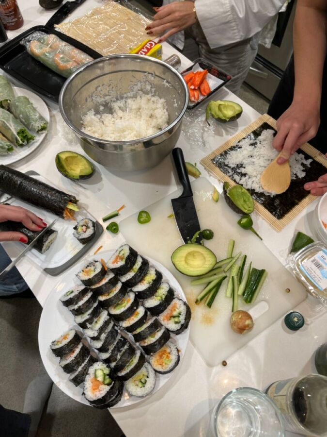 Préparation sushi plan de travail