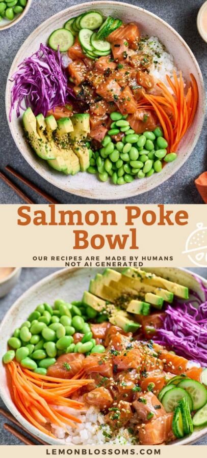 Saumon mariné poke bowl