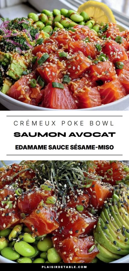 Saumon mariné poke bowl
