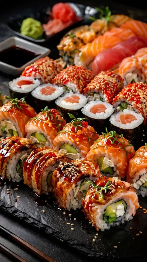 Menu halal Planet Sushi
