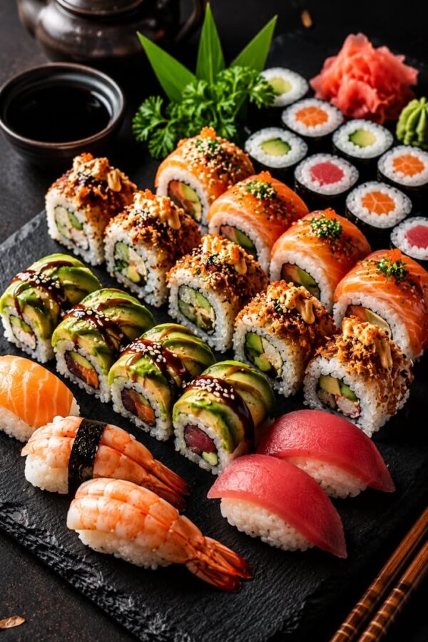Menu halal Planet Sushi
